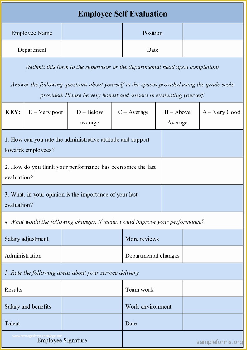 Employee Self Evaluation Template Free Of 1000 Images About Work Create Staff On Pinterest