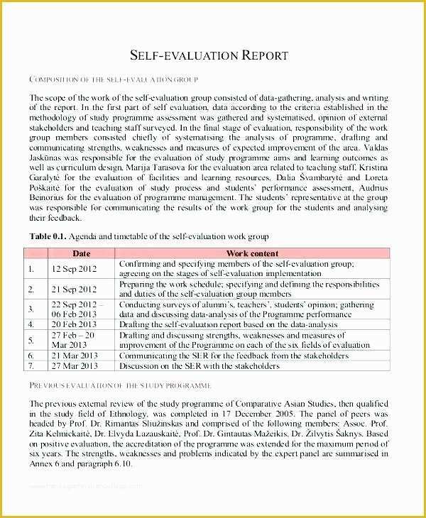 Employee Self Evaluation Template Free Of Self Appraisal Examples Performance Review assessment