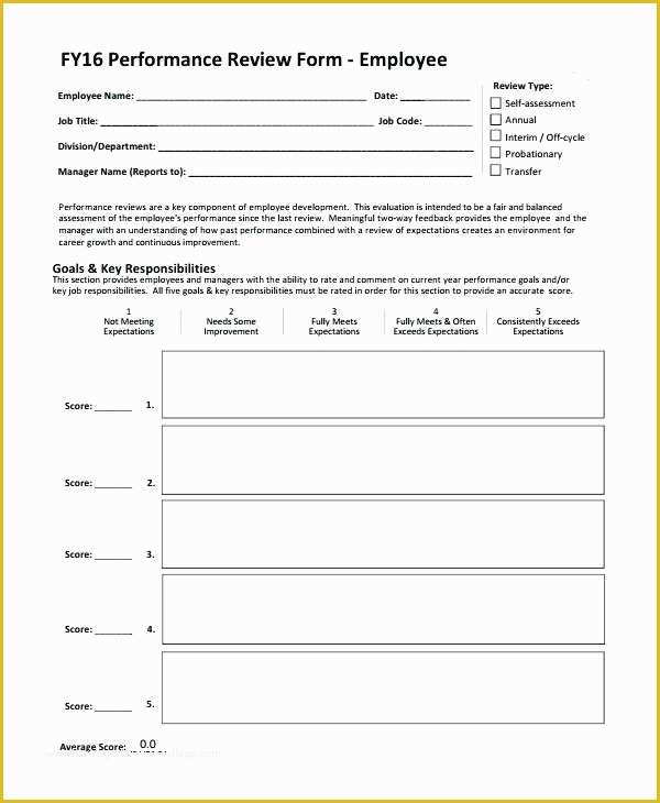 Employee Self Evaluation Template Free Of Self Performance Evaluation Template – Ooojo