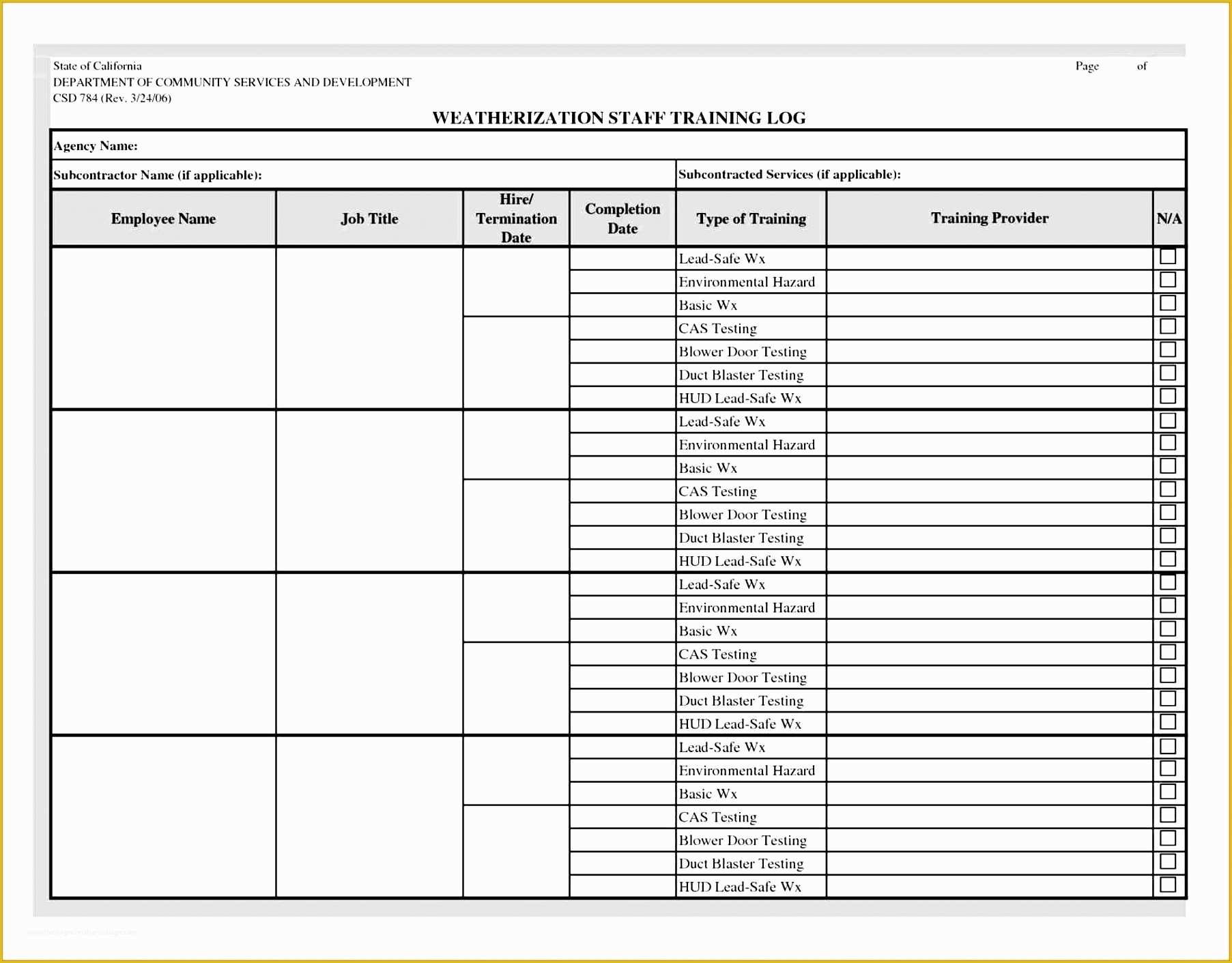 Employee Training Template Free Of 4 Free Staff Training Plan Template Sampletemplatess