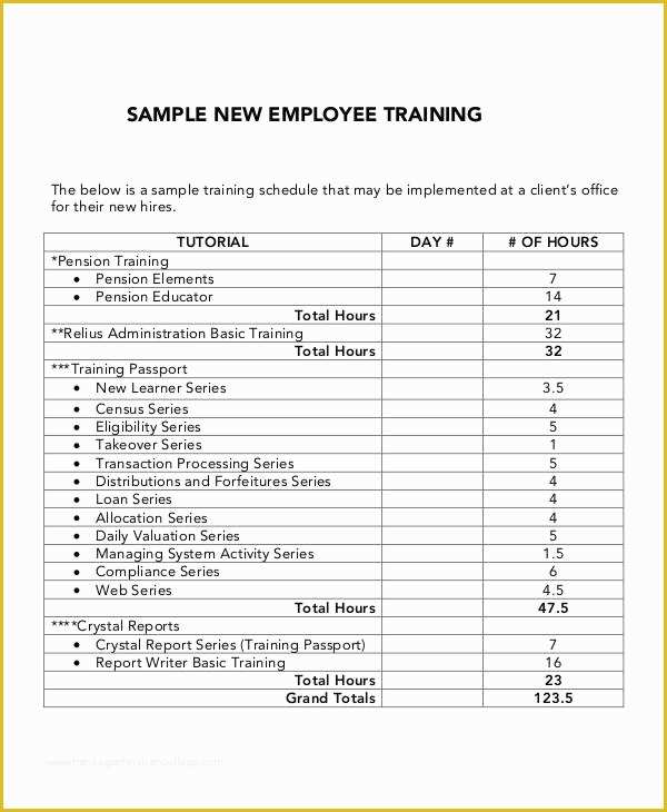 Employee Training Template Free Of 5 Employee Training Plan Templates Free Samples