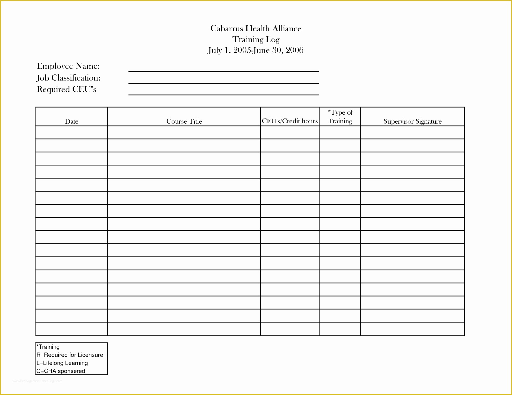 Employee Training Template Free Of Employee Training Log Template Excel Free Download