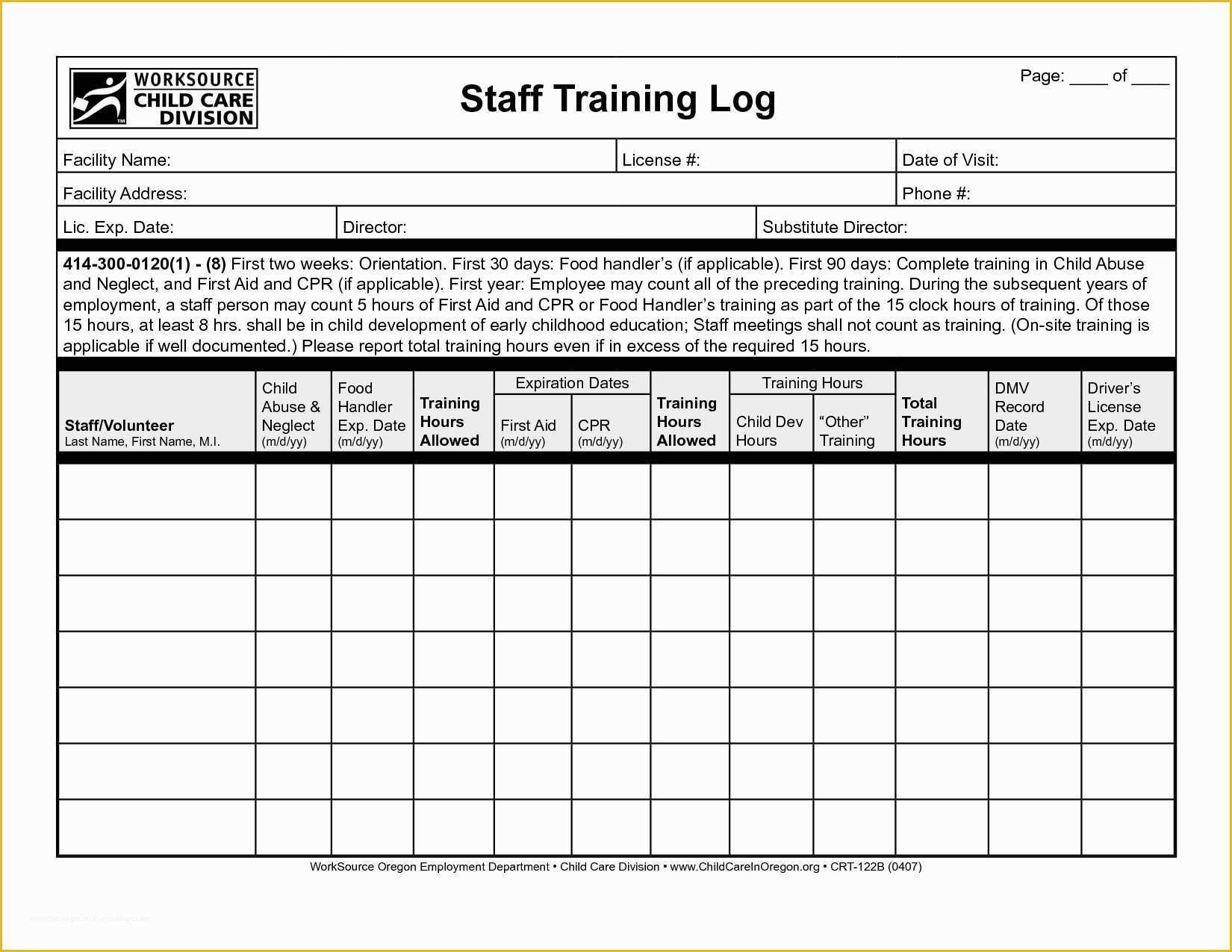 Employee Training Template Free Of Employee Training Record Template Excel Inspirational
