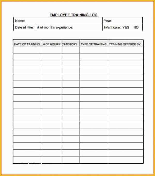Employee Training Template Free Of Employee Training Record Template Excel
