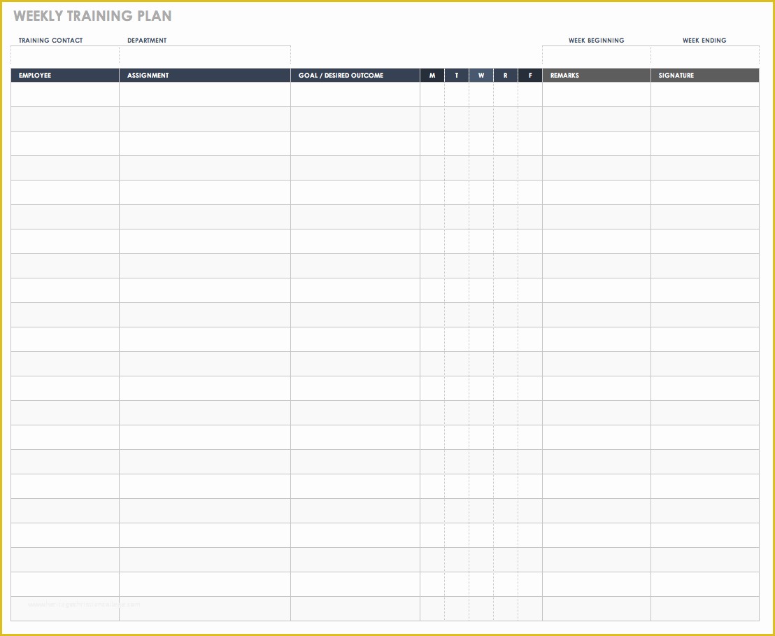 Employee Training Template Free Of Free Training Plan Templates for Business Use
