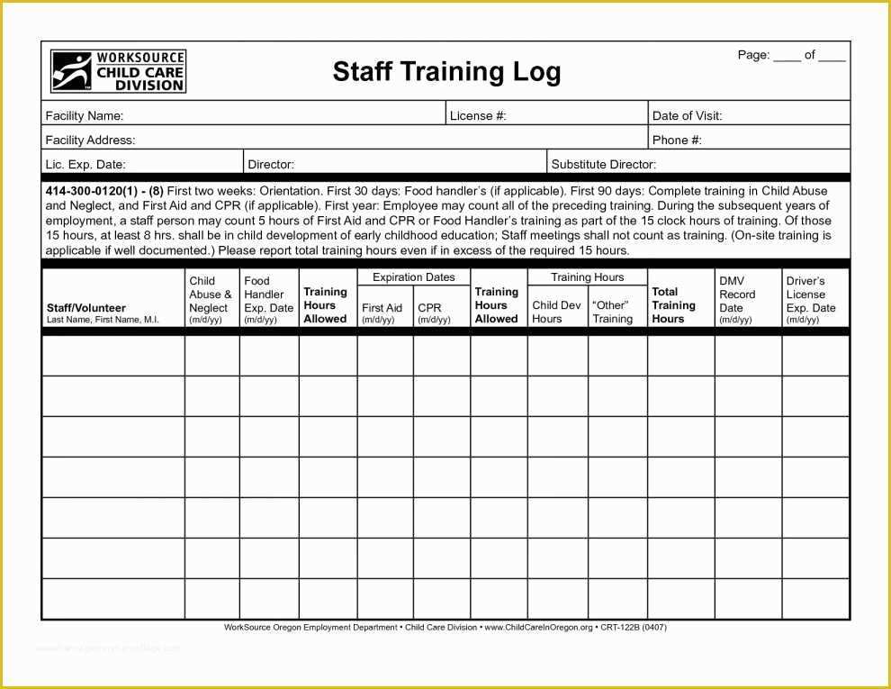 Employee Training Template Free Of Tracking Employee Training Spreadsheet