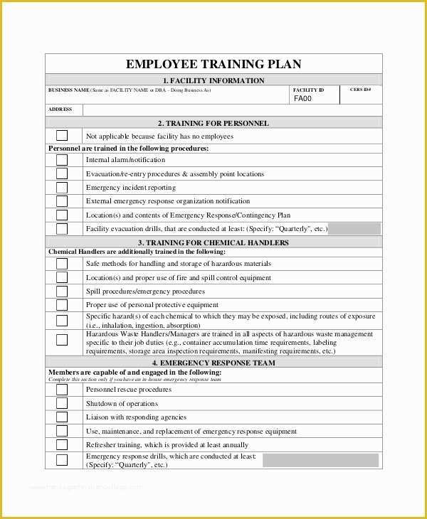Employee Training Template Free Of Training Plan 13 Free Pdf Word Documents Download