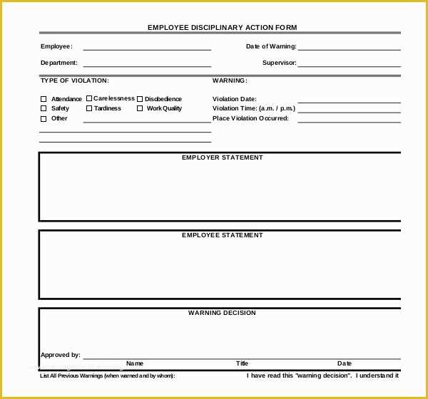 Employee Written Warning Template Free Of 13 Employees Write Up Templates – Free Sample Example