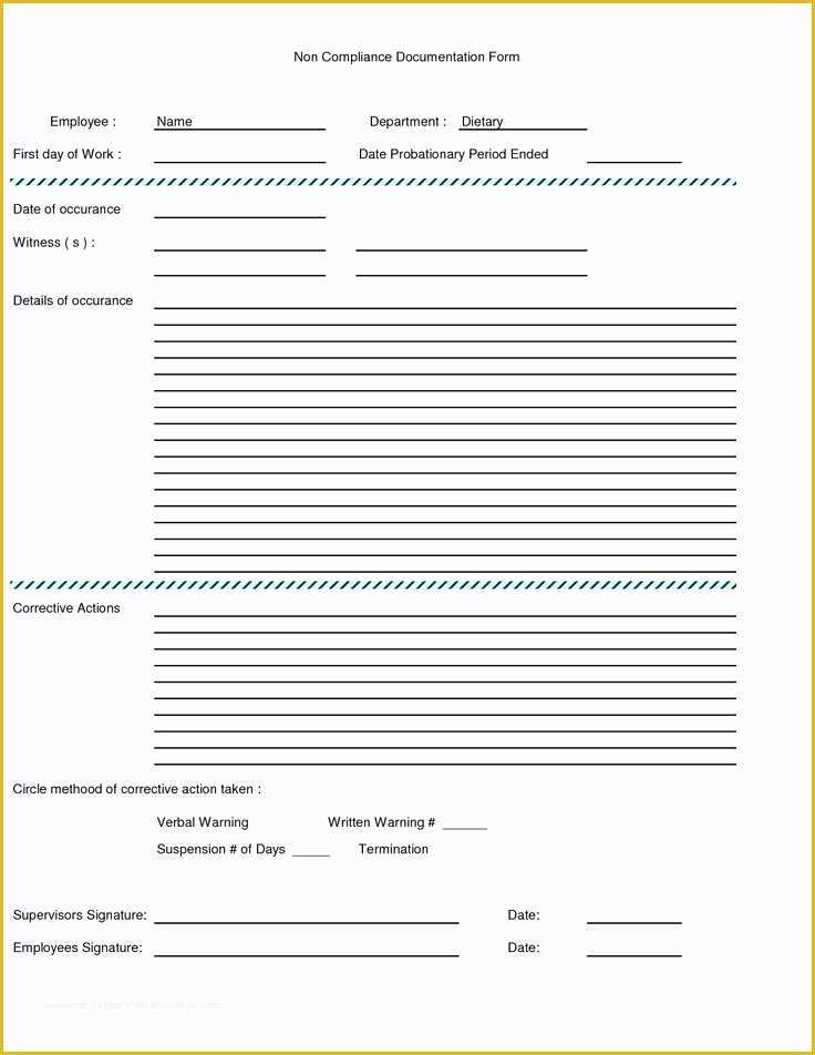 Employee Written Warning Template Free Of Written Warning form