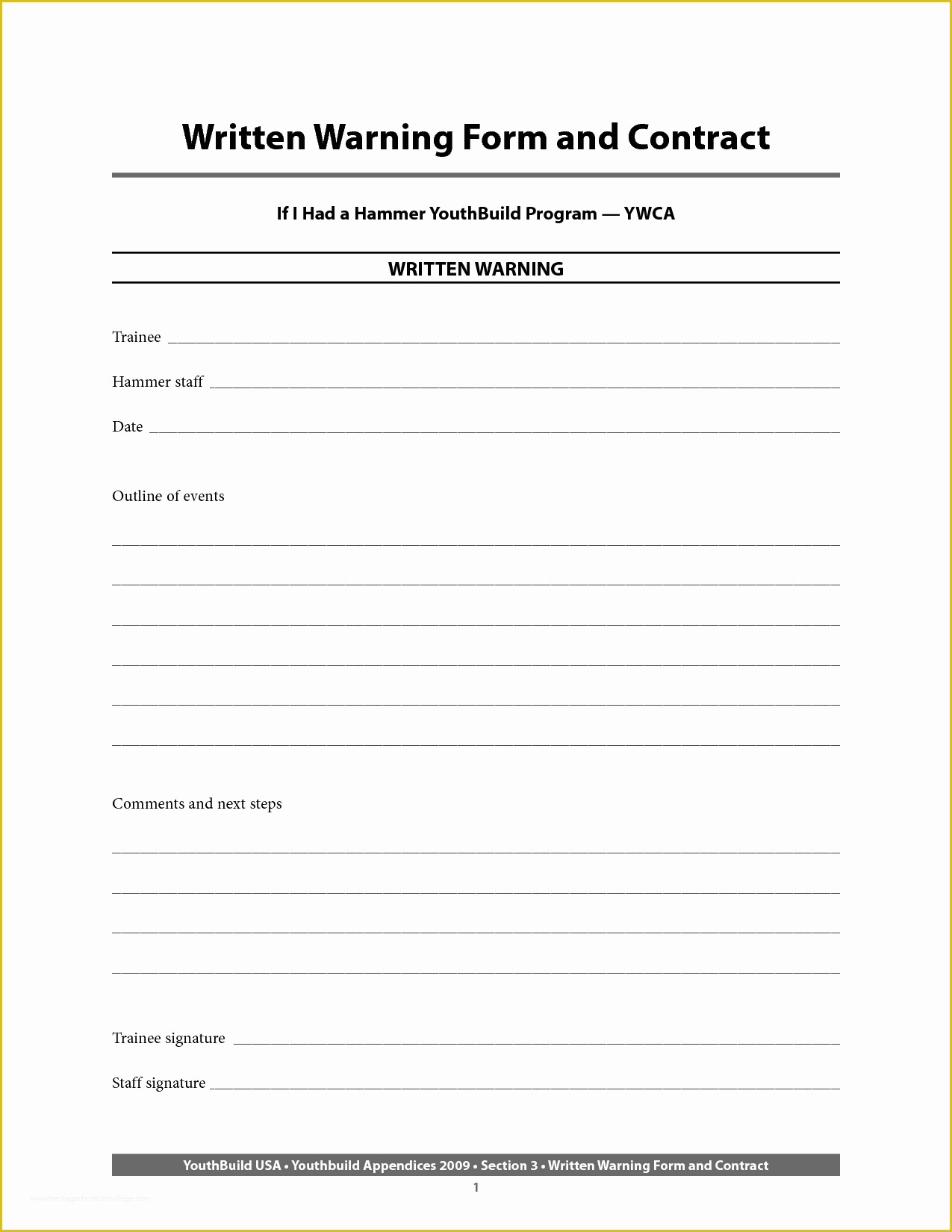 Employee Written Warning Template Free Of Written Warning Template