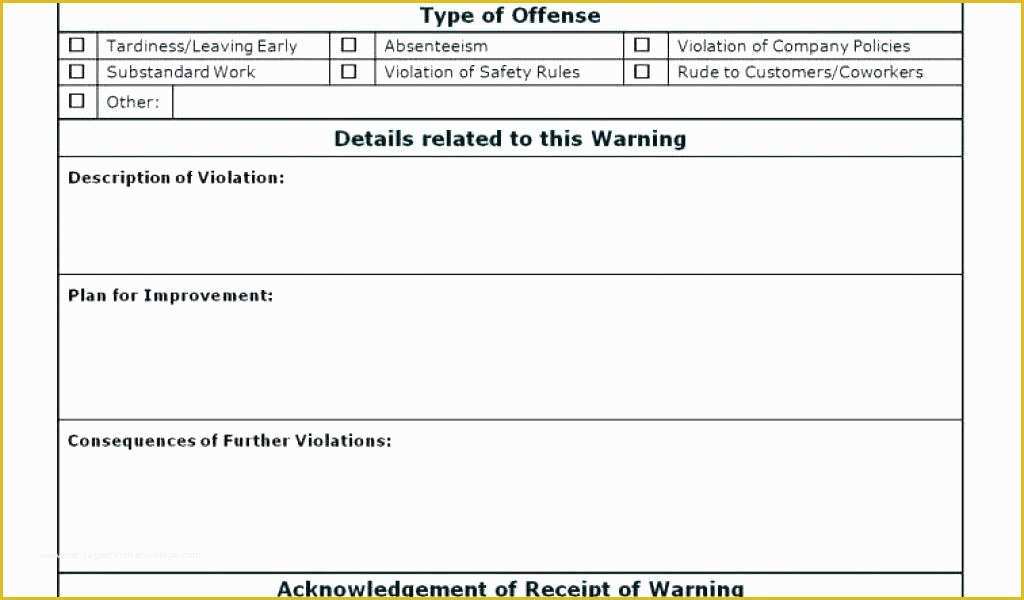 Employee Written Warning Template Free Of Written Warning Template Write Up Up Template Written