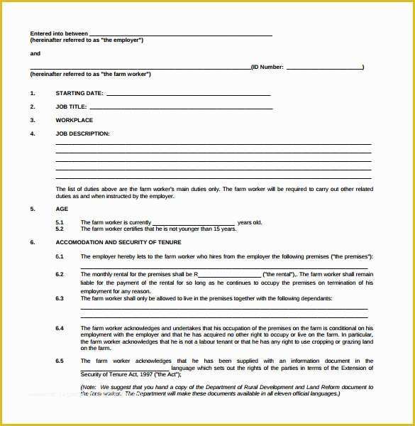 Employment Agreement Template Free Download Of 10 Job Contract Templates to Download for Free