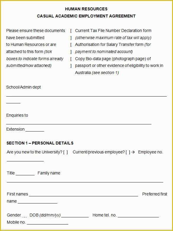 Employment Agreement Template Free Download Of 23 Hr Contract Templates Hr Templates