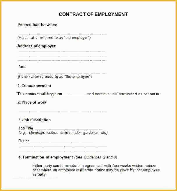 Employment Agreement Template Free Download Of Employment Agreement Template Free Employee