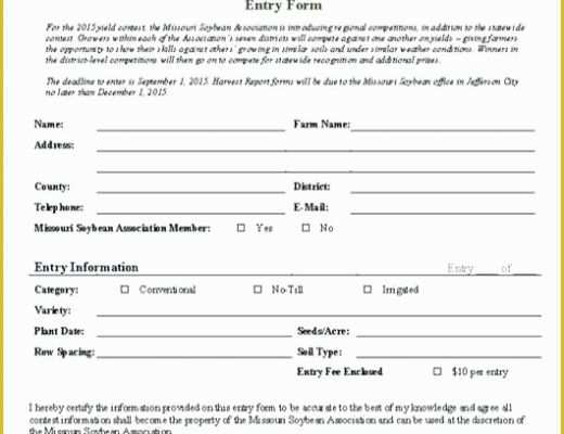 Entry form Template Free Of Contest Entry form Template Free Sample Petition Appli