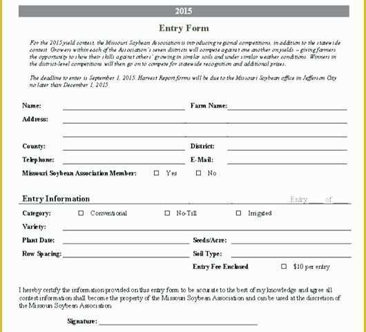 Entry form Template Free Of Contest Entry form Template Free Sample Petition Appli