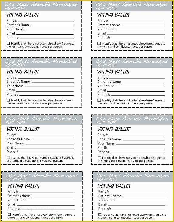 Entry form Template Free Of Voting Ballot Template Google Search Printable Free – Vuezcorp