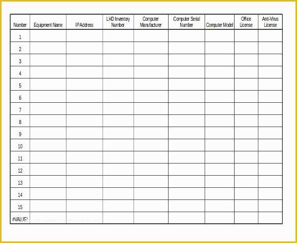 Equipment Inventory Template Free Download Of 24 Free Inventory Templates for Excel and Word You Must Have