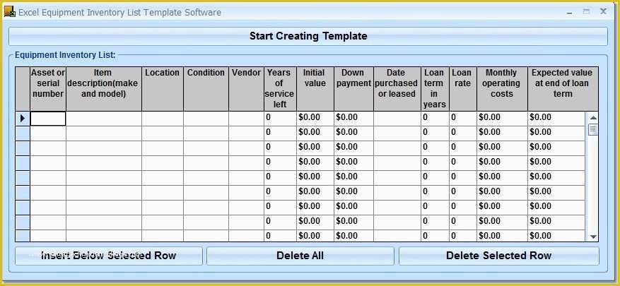 Equipment Inventory Template Free Download Of Download Free Excel Equipment Inventory List Template