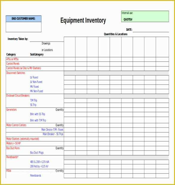 Equipment Inventory Template Free Download Of Equipment Inventory Template 14 Free Word Excel Pdf