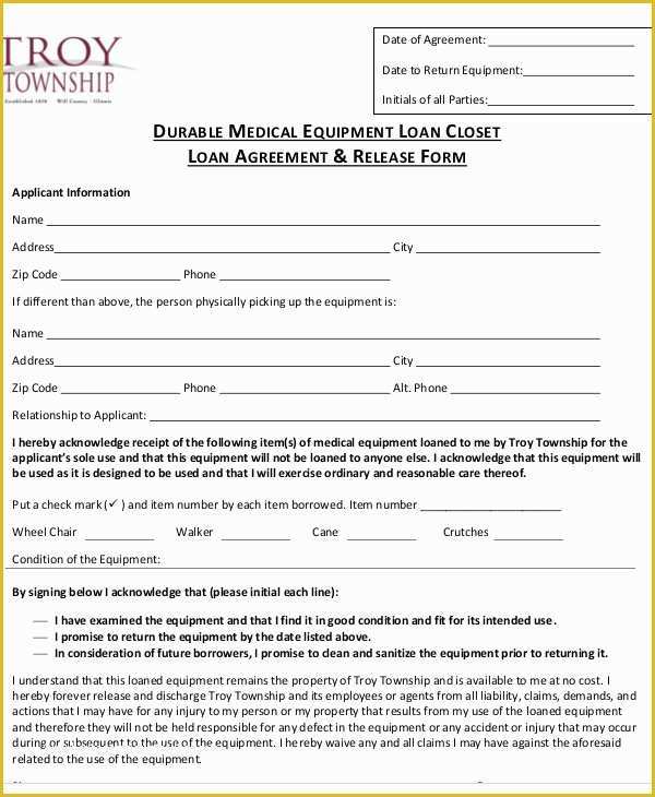 Equipment Loan Agreement Template Free Of 25 Loan Agreement Templates