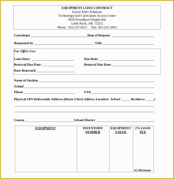 Equipment Loan Agreement Template Free Of 26 Great Loan Agreement Template