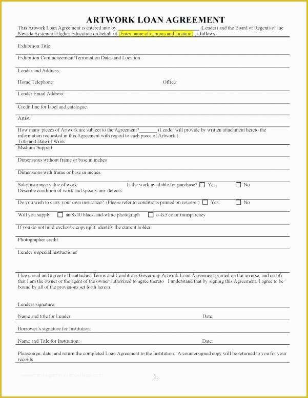 Equipment Loan Agreement Template Free Of Equipment Loan Agreement form Simple Repayment Template