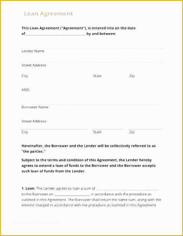 Equipment Loan Agreement Template Free Of Simple Loan Agreement Template