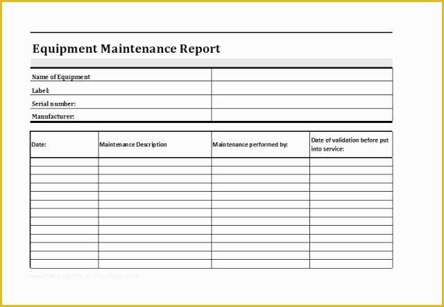 Equipment Maintenance Log Template Free Of Awesome Graph Equipment Maintenance Log Template