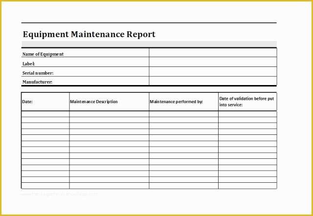 Equipment Maintenance Log Template Free Of Awesome Graph Equipment Maintenance Log Template