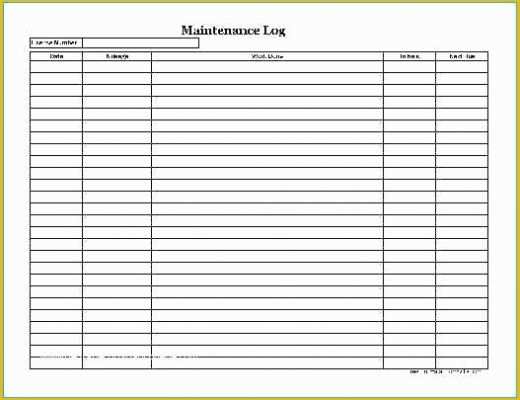 Equipment Maintenance Log Template Free Of Equipment Sign Out Sheet Template Elegant Fresh Security