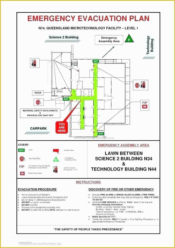 Evacuation Diagram Template Free Of Emergency Evacuation Diagram Template Fire and Evacuation