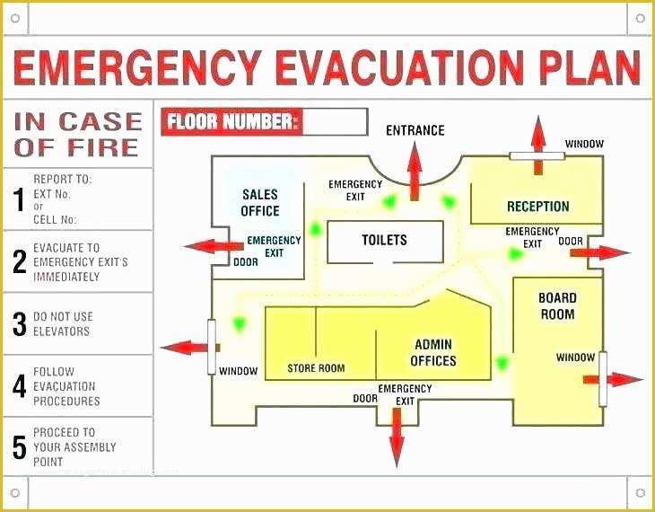 Evacuation Diagram Template Free Of Emergency Evacuation Diagram Template Fire and Evacuation