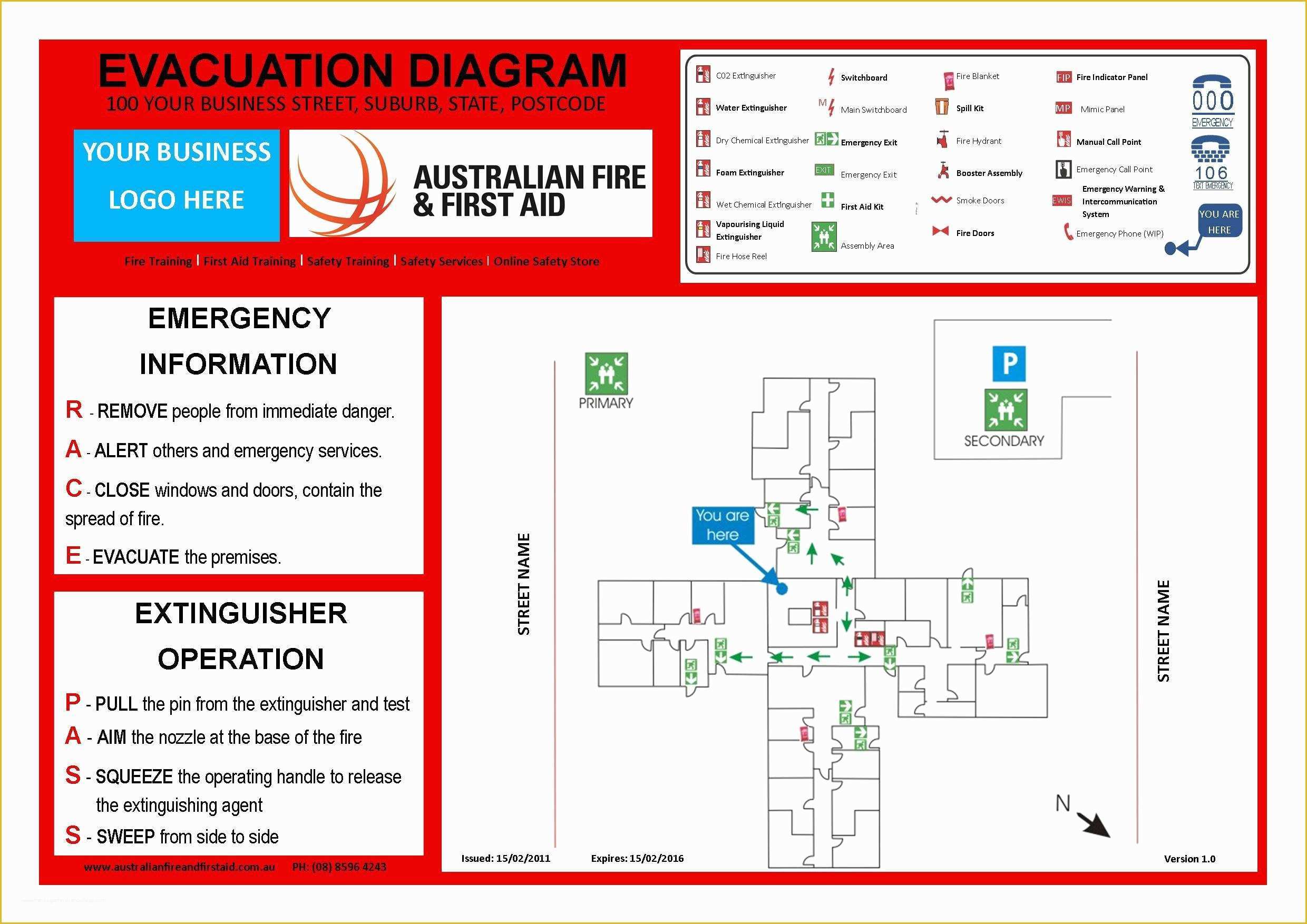 Evacuation Diagram Template Free Of Emergency Evacuation Template Australia Templates