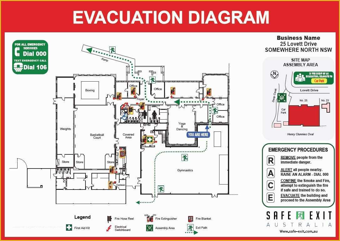 56 Evacuation Diagram Template Free