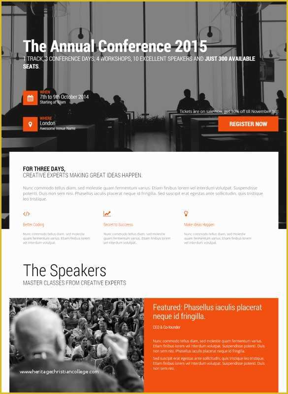 Event Landing Page Template Free Of 30 HTML5 Landing Page themes & Templates