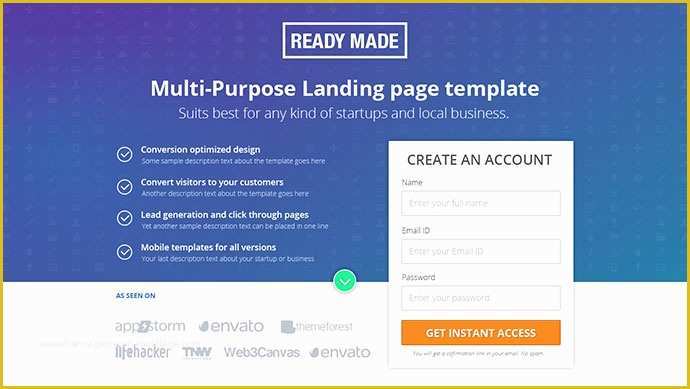 Event Landing Page Template Free Of 35 Best Landing Page Design Templates 2016