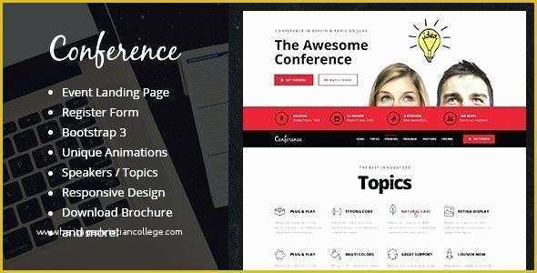 Event Landing Page Template Free Of Corporate event Landing Page Template New Screenshots Big HTML