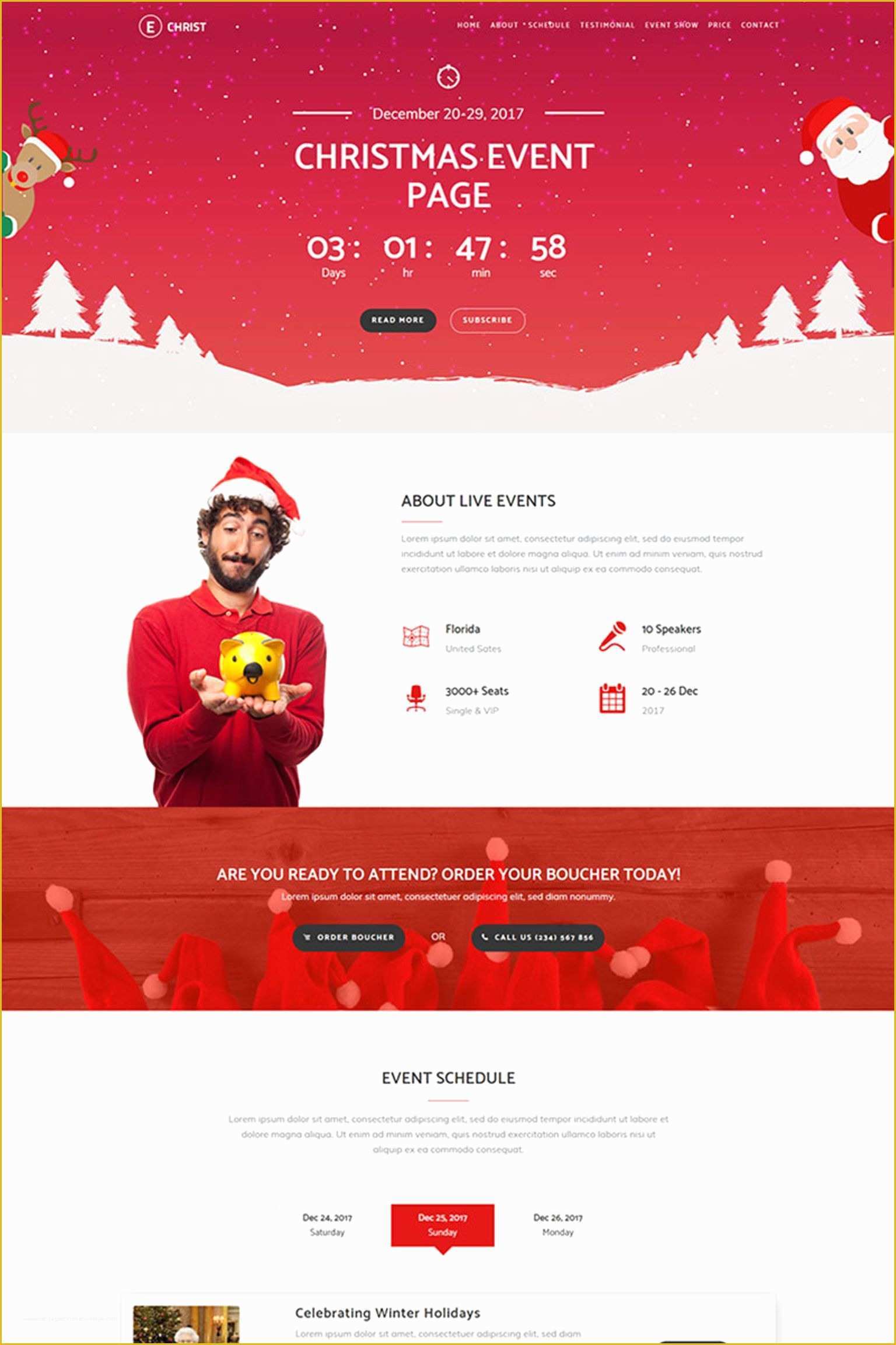 Event Landing Page Template Free Of Echrist Responsive event Landing Page Template