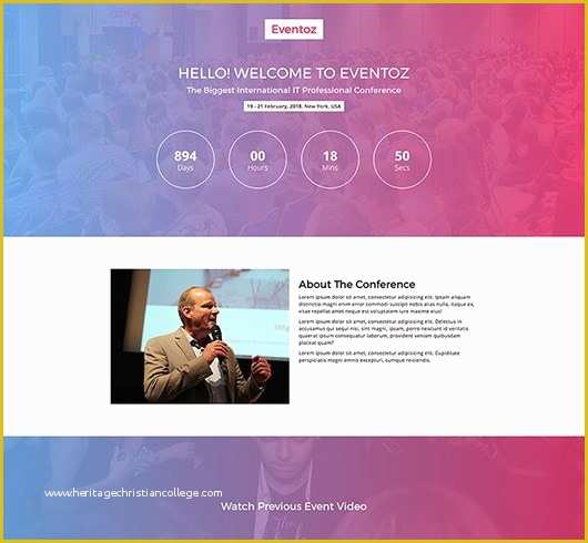 Event Landing Page Template Free Of eventoz event Landing Page Template