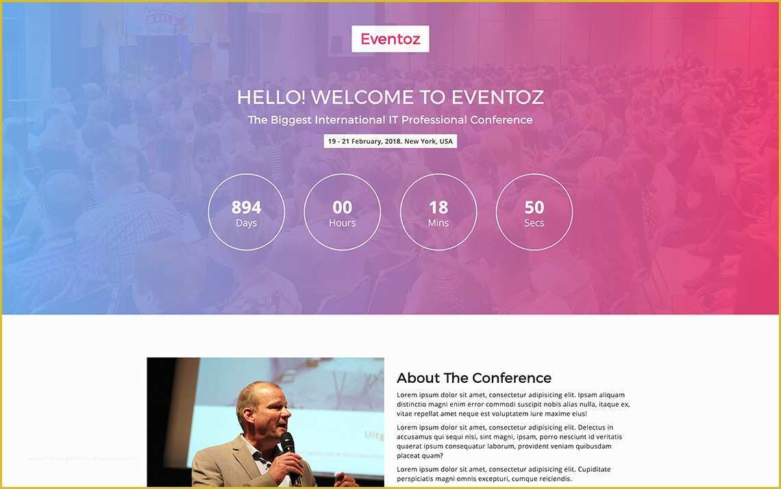 Event Landing Page Template Free Of eventoz event Landing Page Template