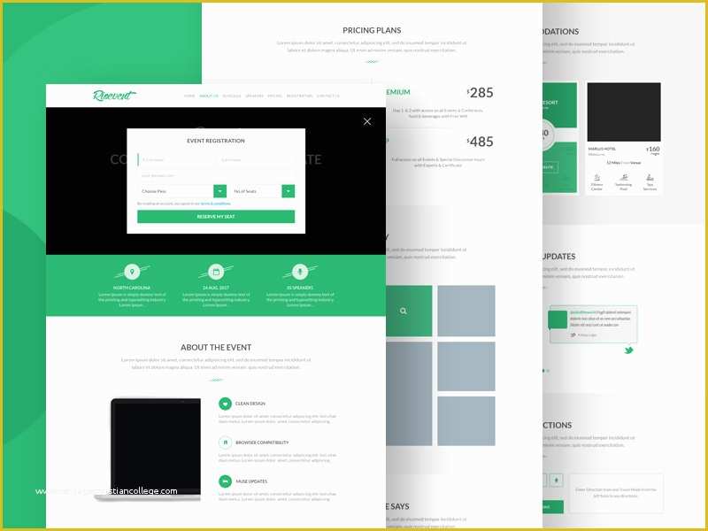 Event Landing Page Template Free Of Free event Registration Landing Page Template Psd at