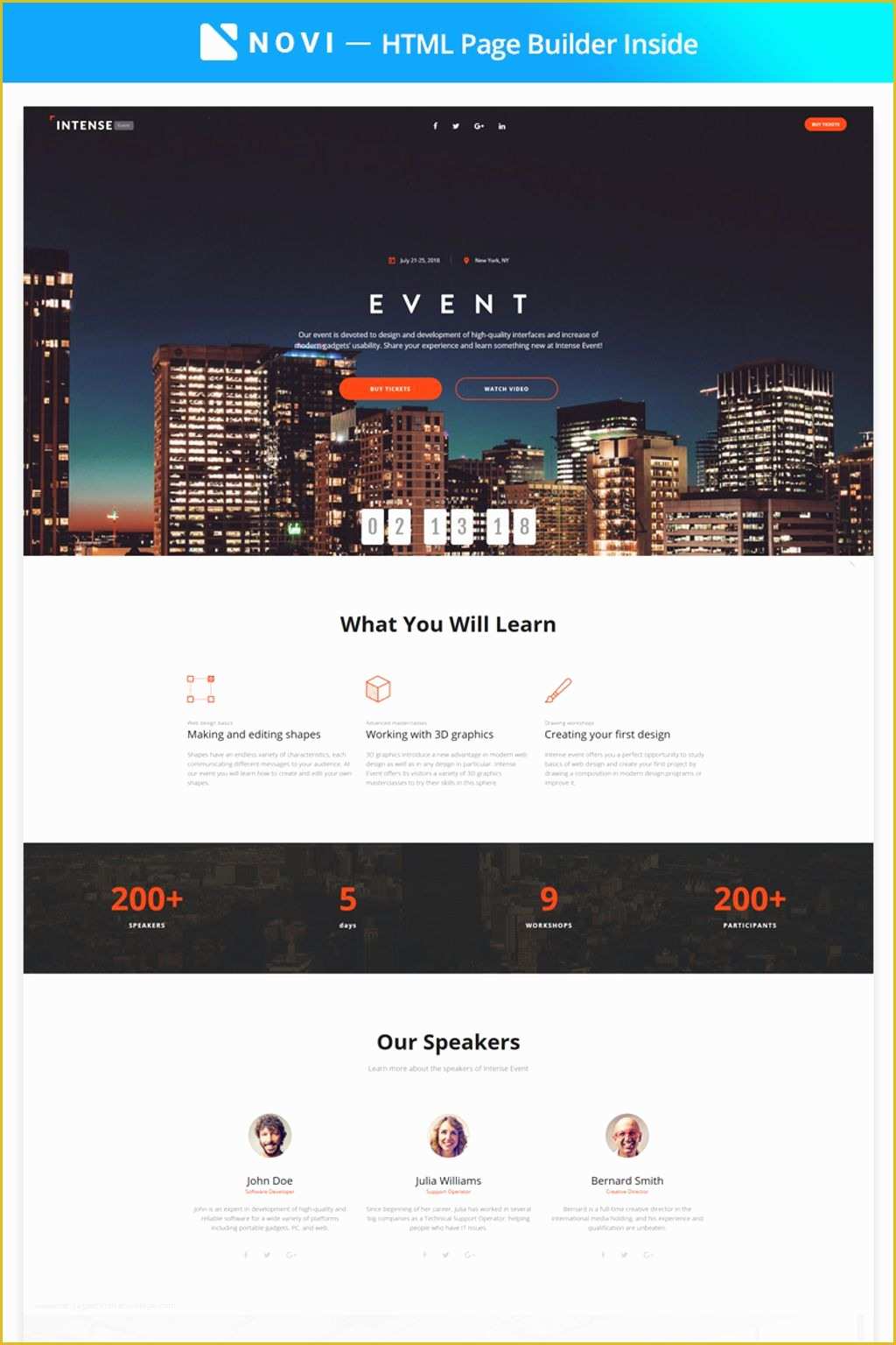 Event Landing Page Template Free Of Landing Page event Planner HTML5 Template