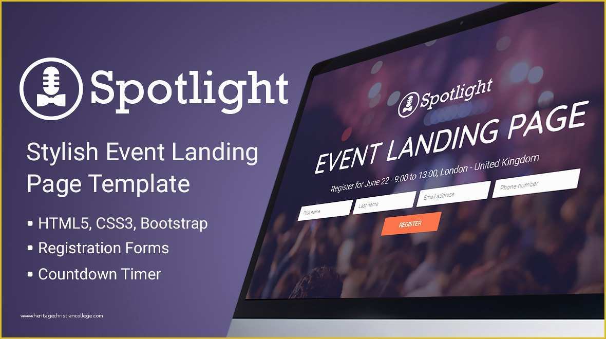 Event Landing Page Template Free Of Spotlight event Landing Page Template themes & Templates