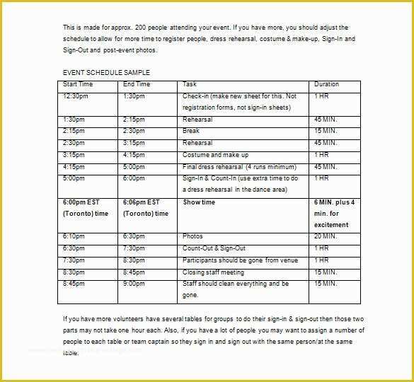 Event Planning Schedule Template Free Of 14 event Schedule Templates Word Excel Pdf