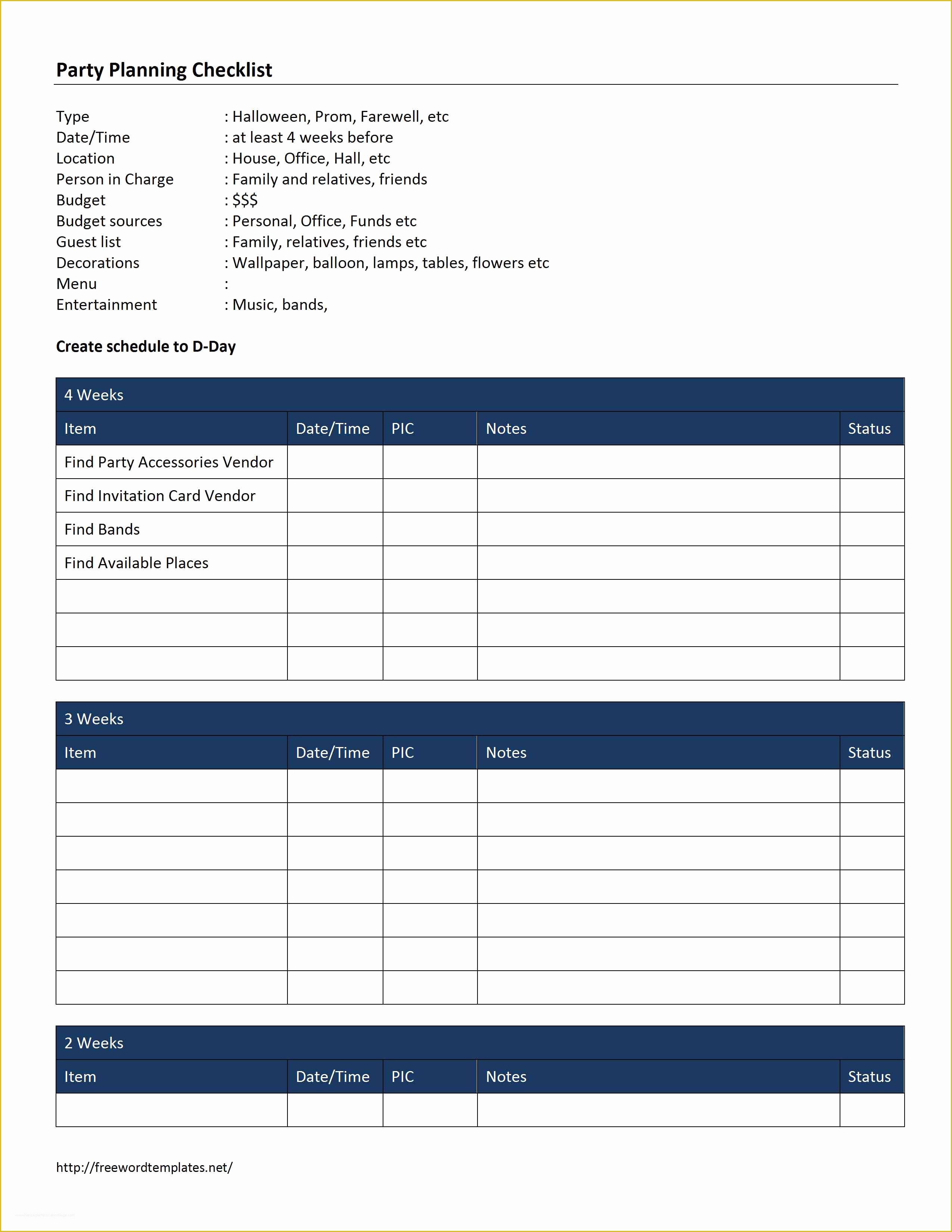 Event Planning Schedule Template Free Of Checklist Word Templates Free Word Templates
