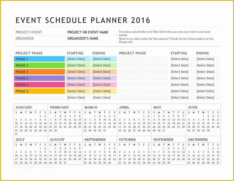 Event Planning Schedule Template Free Of Free Digital or Printable Calendar Templates for Microsoft