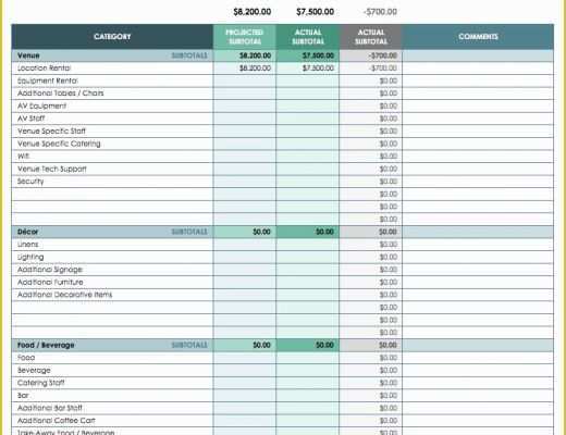 Event Planning Schedule Template Free Of Free event Bud Templates Smartsheet