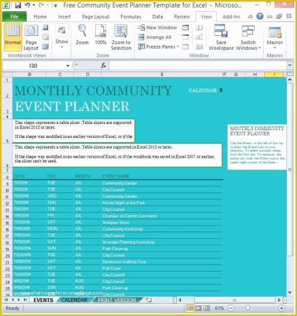 Event Planning Schedule Template Free Of Free Munity event Planner Template for Excel