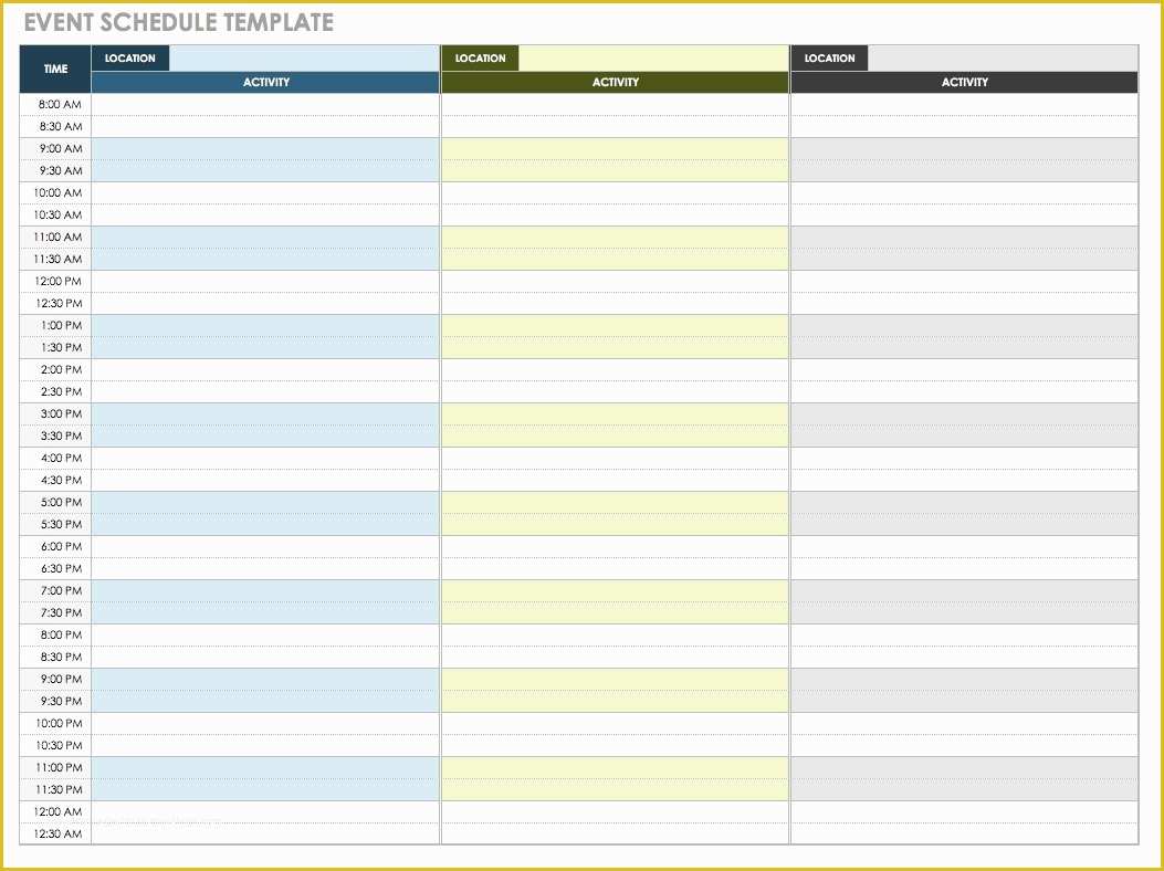 Event Planning Schedule Template Free Of Run event event Plan Template In Excel – Template
